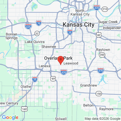 Map to  office in Overland Park, KS