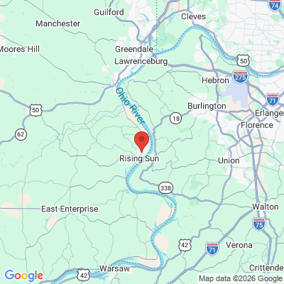 Map to  office in Rising Sun, IN