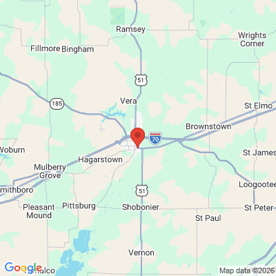 Map to  office in Vandalia, IL
