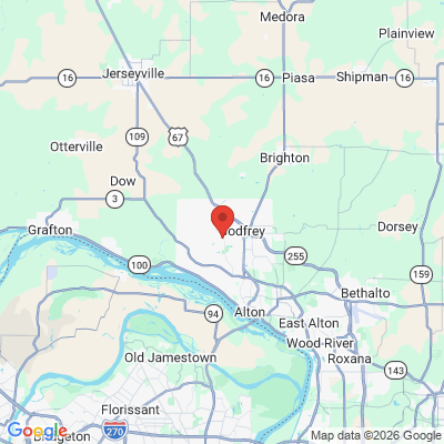Map to  office in Godfrey, IL