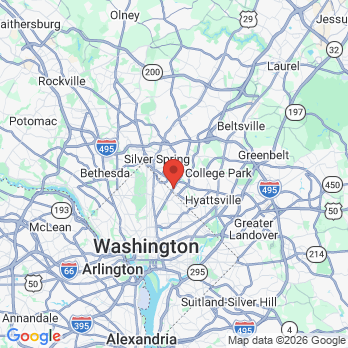 Map to Umoren Dental Services office in Hyattsville, MD