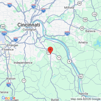 Map to McCauley Dental office in Alexandria, KY