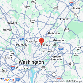 Map to Ashley Dental Center office in Hyattsville, MD