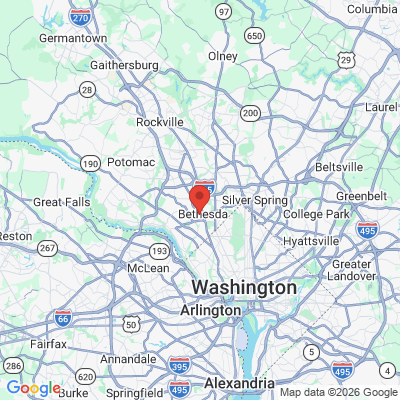 Map to  office in Bethesda, MD