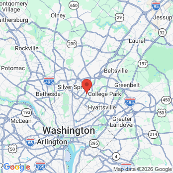Map to Confident Smiles office in Takoma Park, MD