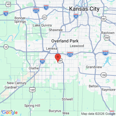 Map to  office in Overland Park, KS