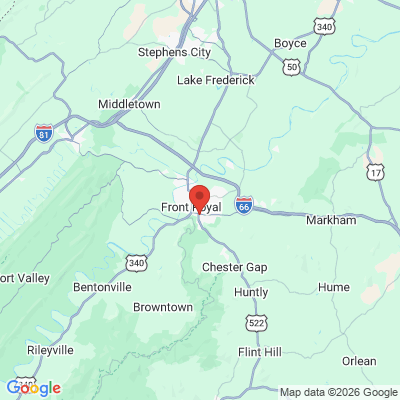 Map to  office in Front Royal, VA