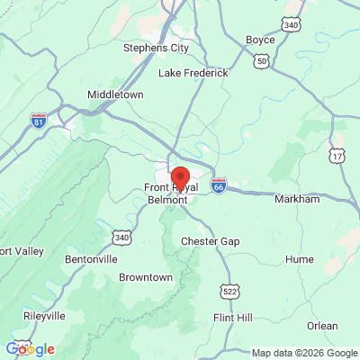 Map to  office in Front Royal, VA