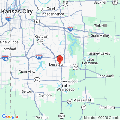 Map to  office in Lees Summit, MO