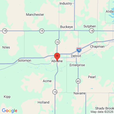 Map to  office in Abilene, KS