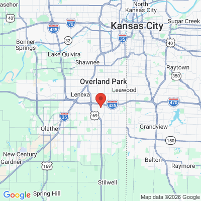 Map to  office in Overland Park, KS