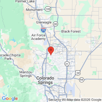 Map to Elm Family Dentistry office in Colorado Springs, CO