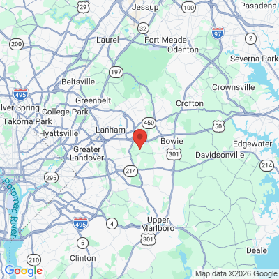 Map to  office in Mitchellville, MD