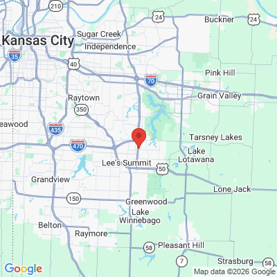 Map to  office in Lees Summit, MO
