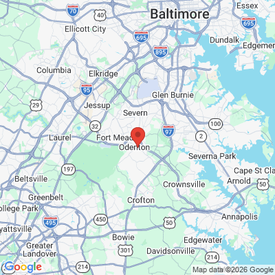 Map to Odenton Smiles Dentistry office in Odenton, MD