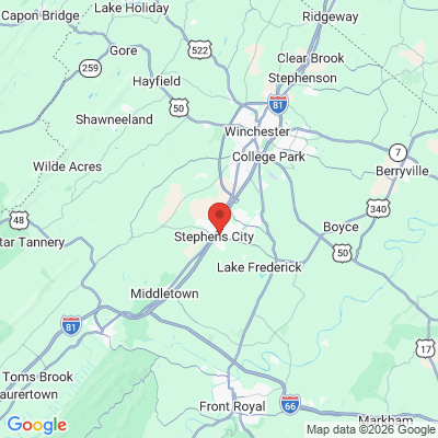 Map to  office in Stephens City, VA
