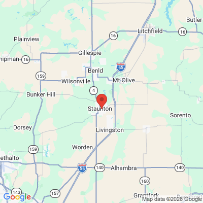 Map to  office in Staunton, IL