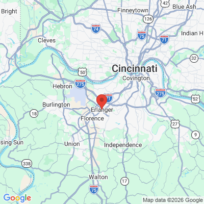 Map to  office in Erlanger, KY