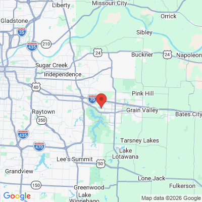 Map to  office in Blue Springs, MO