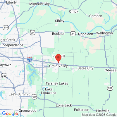 Map to  office in Grain Valley, MO