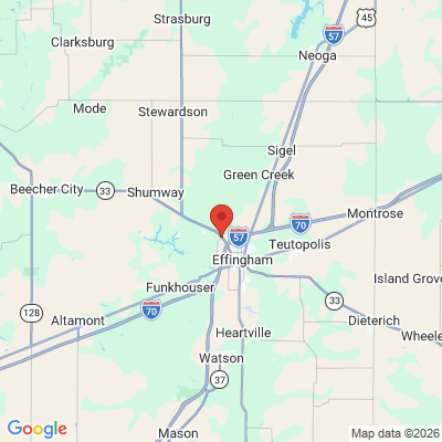 Map to  office in Effingham, IL