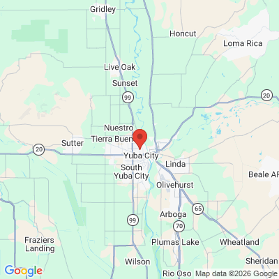 Map to River Oaks Dental office in Yuba City, CA