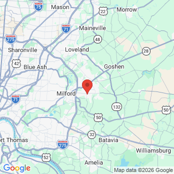 Map to Gary G Lamond DDS & Devin Bateman DDS office in Milford, OH