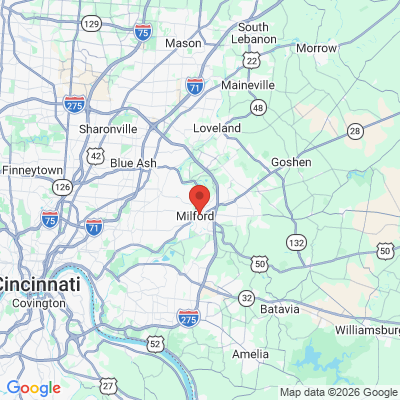 Map to  office in Milford, OH