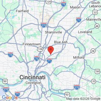 Map to Bordlee Family and Cosmetic Dentistry office in Cincinnati, OH