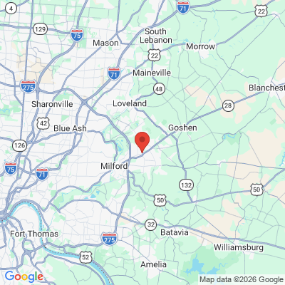 Map to  office in Milford, OH