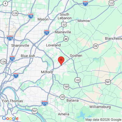 Map to  office in Milford, OH