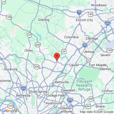 Map to  office in Burtonsville, MD