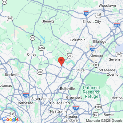 Map to  office in Burtonsville, MD