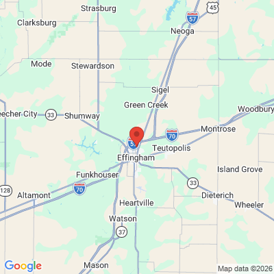 Map to  office in Effingham, IL