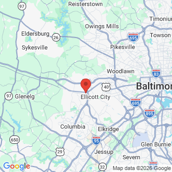 Map to Ellicott City Family Dentistry office in Ellicott City, MD