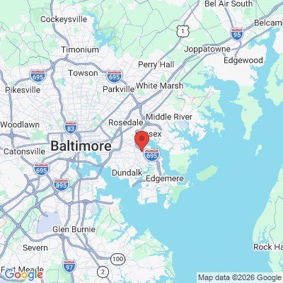 Map to  office in Dundalk, MD