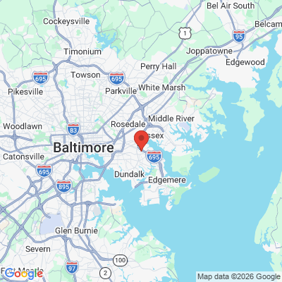 Map to  office in Dundalk, MD