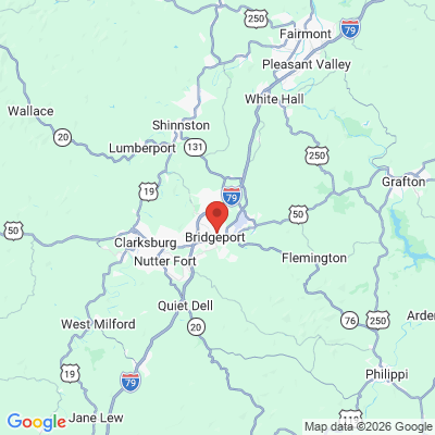 Map to  office in Bridgeport, WV