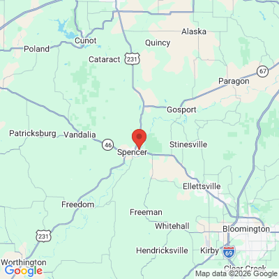 Map to  office in Spencer, IN