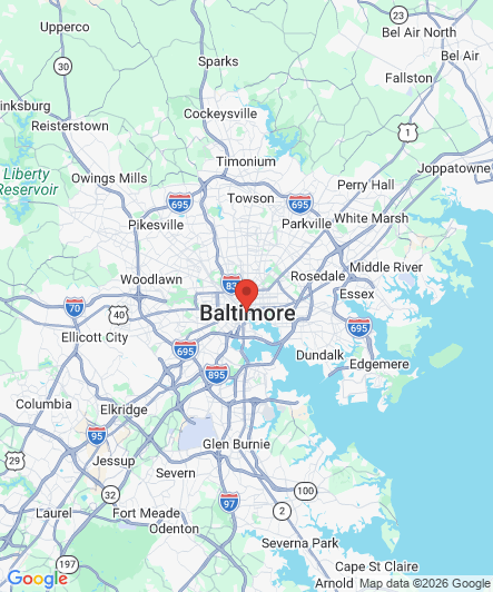 Map to Princess Dental Staffing Agency office in Baltimore, MD