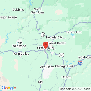 Map to Paul Falvey, DDS office in Grass Valley, CA