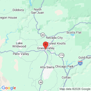 Map to Sheridan Smiles office in Grass Valley, CA