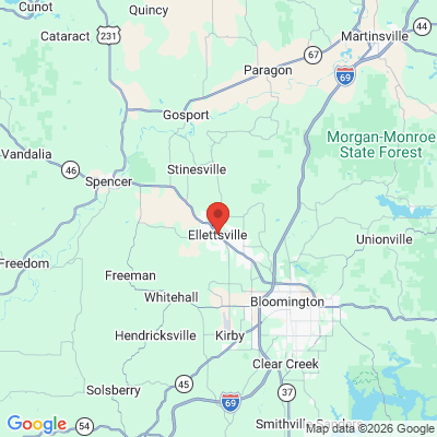 Map to  office in Ellettsville, IN