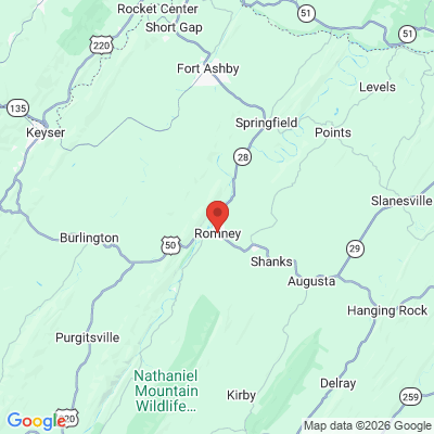 Map to  office in Romney, WV