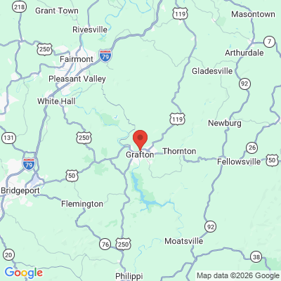 Map to  office in Grafton, WV