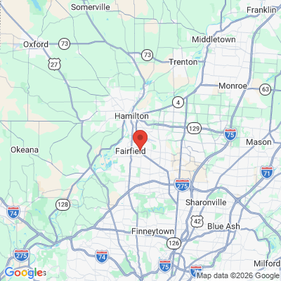 Map to  office in Fairfield, OH