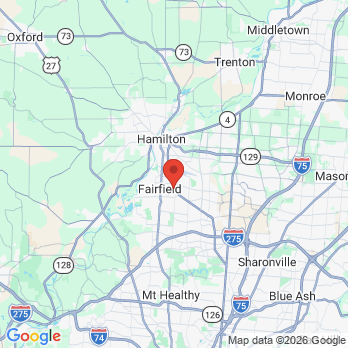 Map to Fairfield Family Dentistry office in Fairfield, OH