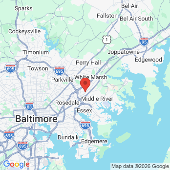 Map to Dr. Irving F. Mason Jr, DMD office in Rosedale, MD