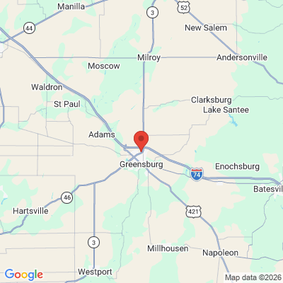 Map to  office in Greensburg, IN