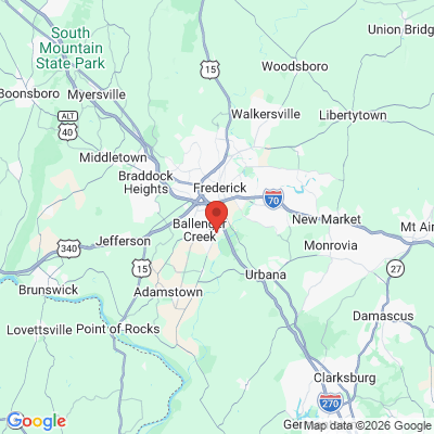 Map to  office in Frederick, MD